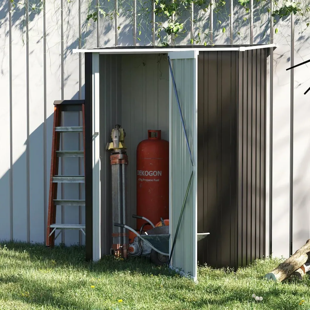Garden shed - steel - 142 x 84 x 189 cm