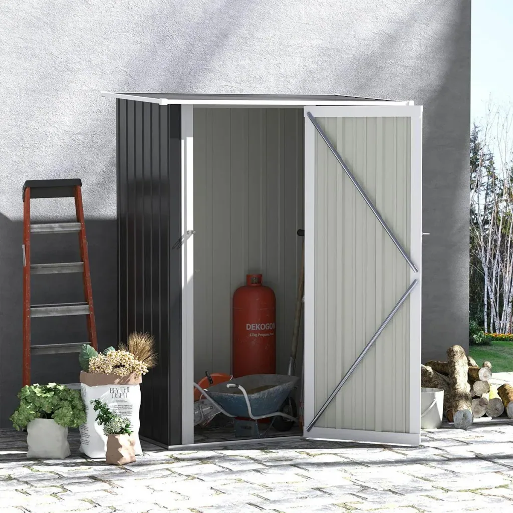 Garden shed - steel - 142 x 84 x 189 cm