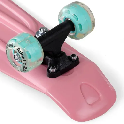 Skateboard with LED lighting - Pink & Mint - 57 cm