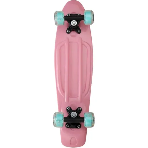 Skateboard with LED lighting - Pink & Mint - 57 cm