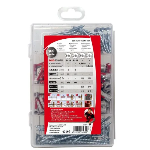 Dowel/screw assortment, MEISTER-BOX DUOPOWER + screw