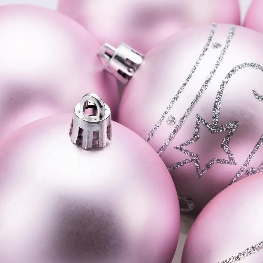 Balls 24 pieces pink - diameter 6cm