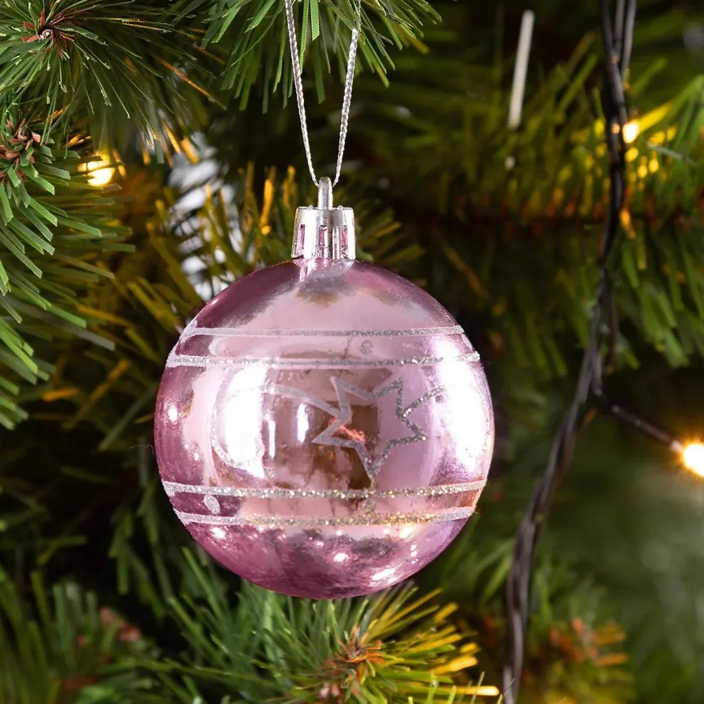 Balls 24 pieces pink - diameter 6cm