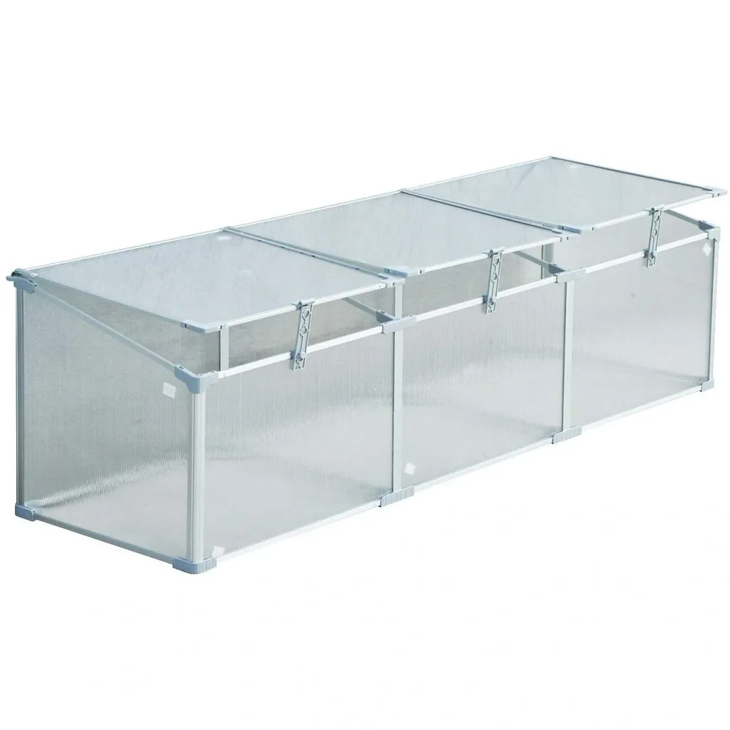 Cold frame with 3 separate lids