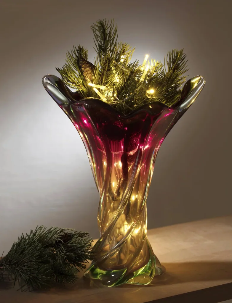 LED light chain with 50 warm white LEDs, battery operated