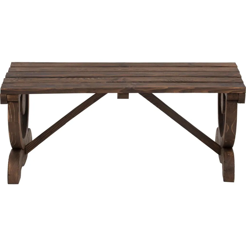 Bench in wagon wheel design
