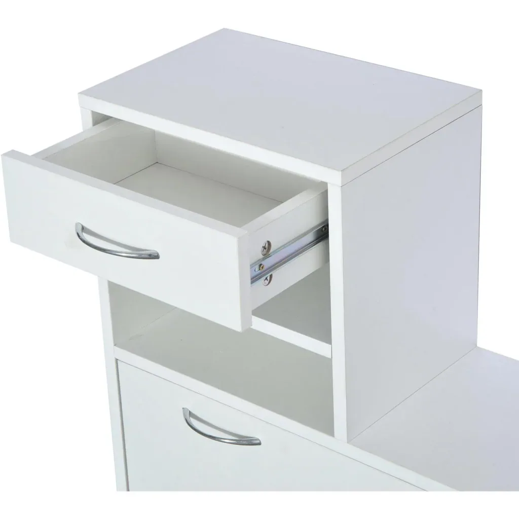 Wardrobe set 2 pcs shoe cabinet mirror 3 in 1 white