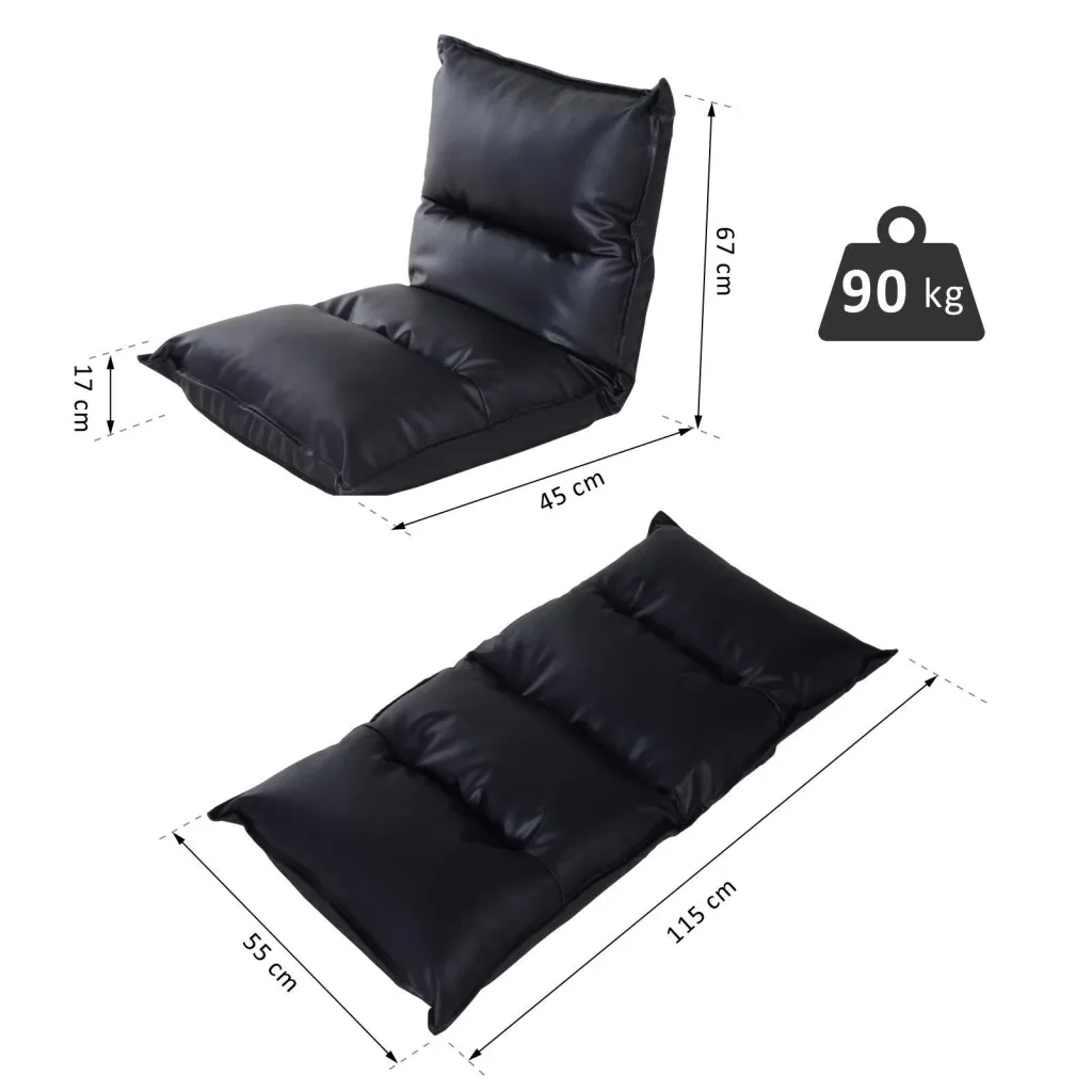 Floor cushion with adjustable backrest