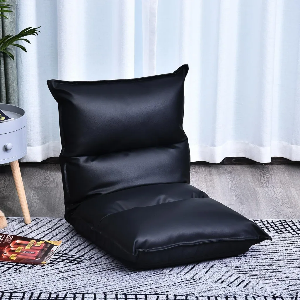 Floor cushion with adjustable backrest