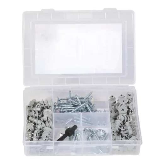 Universal dowel UX Meister Box with screws, hooks, 101 pcs.