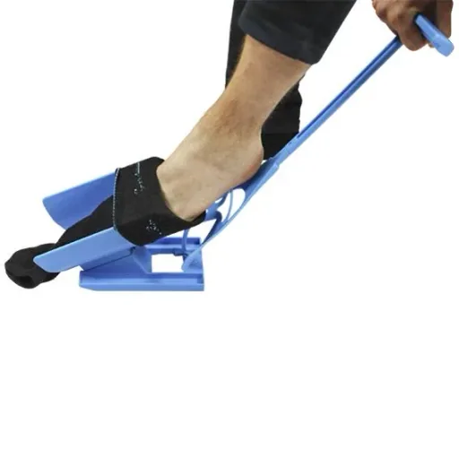 3 in 1 sock aid and shoehorn, blue