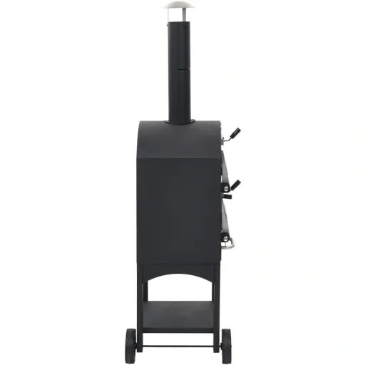 Charcoal pizza oven with terracotta pizza stone