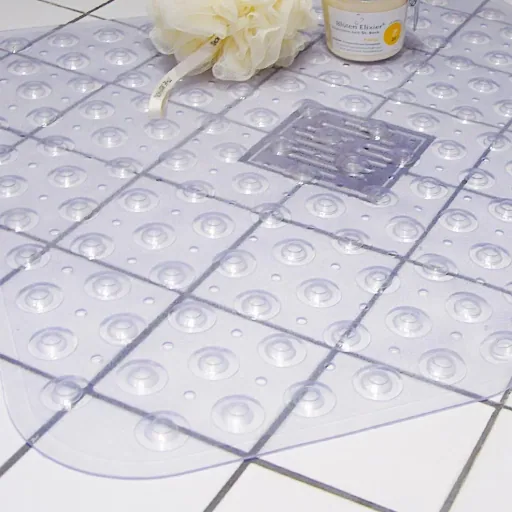 Shower mat transparent 52 x 53 cm