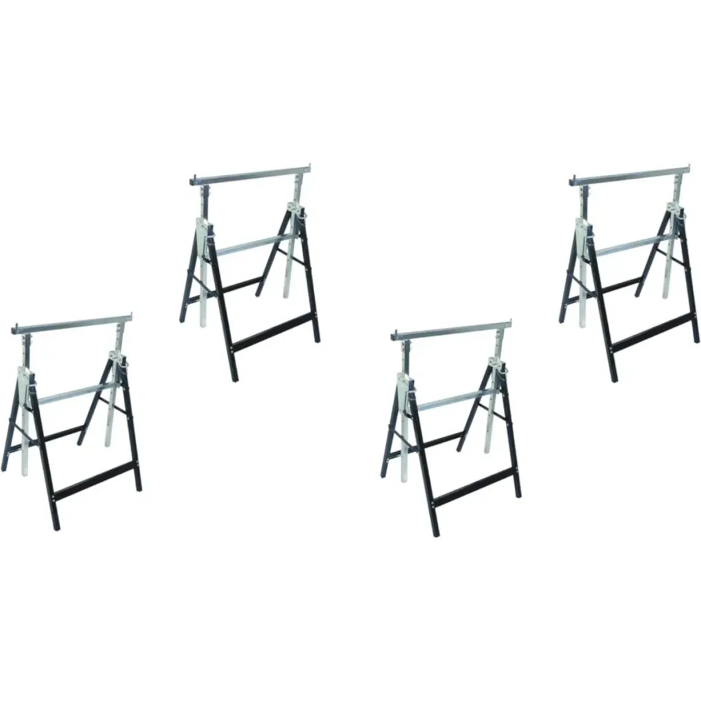 4 pieces height-adjustable trestles 800-1300mm