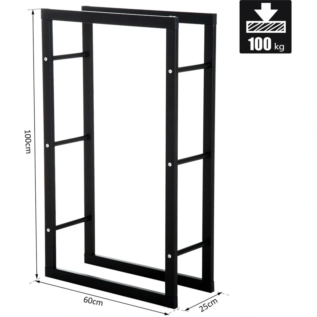 Firewood rack black