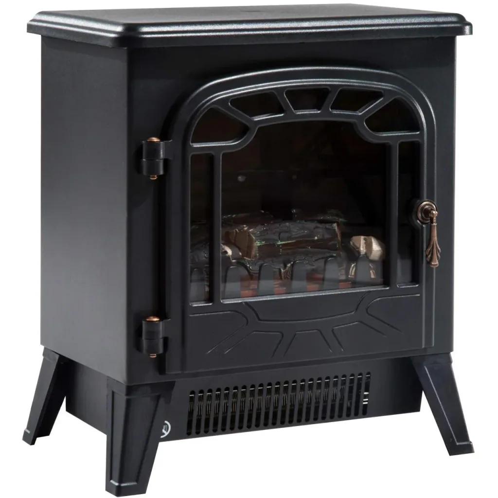 Electric fireplace with flame effect
