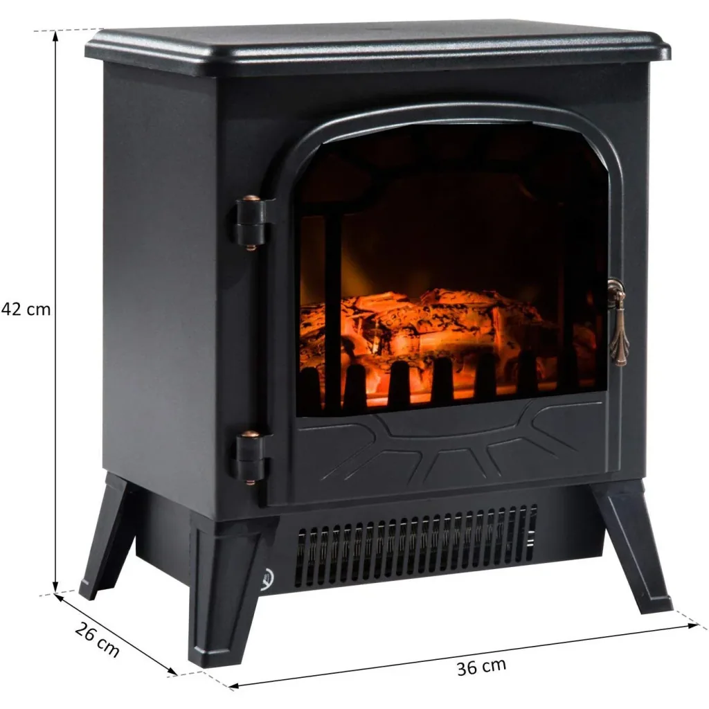Electric fireplace with flame effect