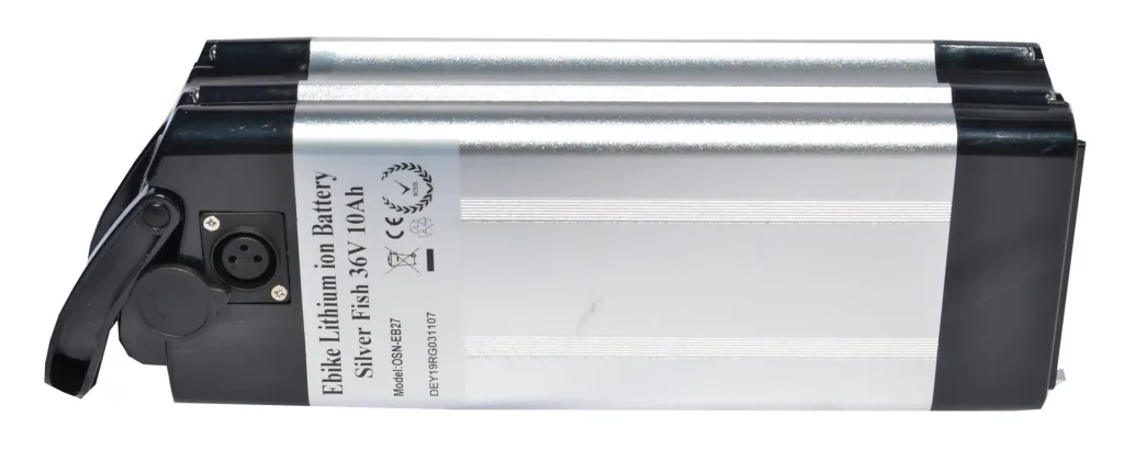 Lithium Ion Battery 36 Volt 10 Ah SILVER FISH E-Bike E-FUN