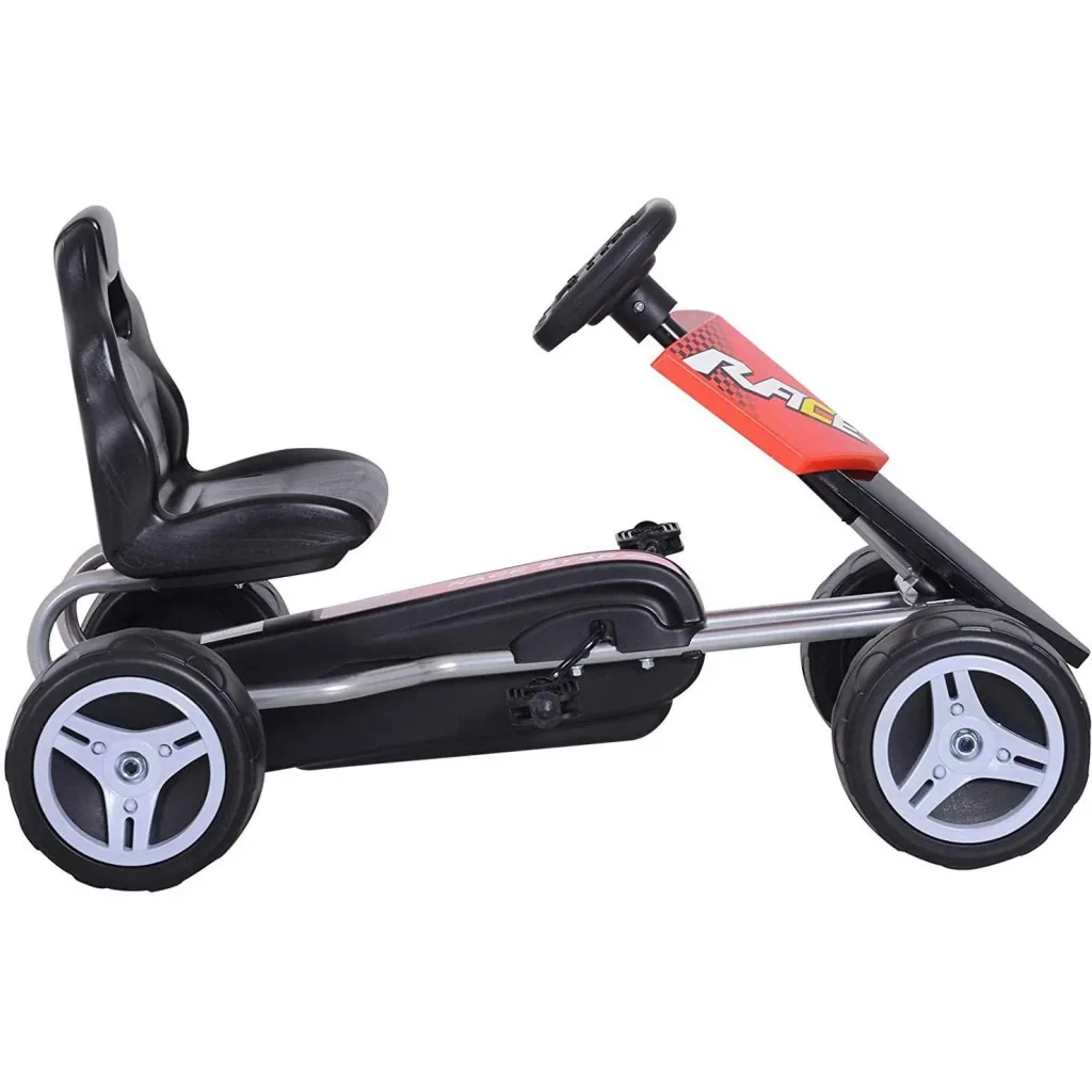 Children's Go-Kart Pedal Car Children's Vehicle with Pedals 4 Wheels Metal + Plastic Red 3 8 Years