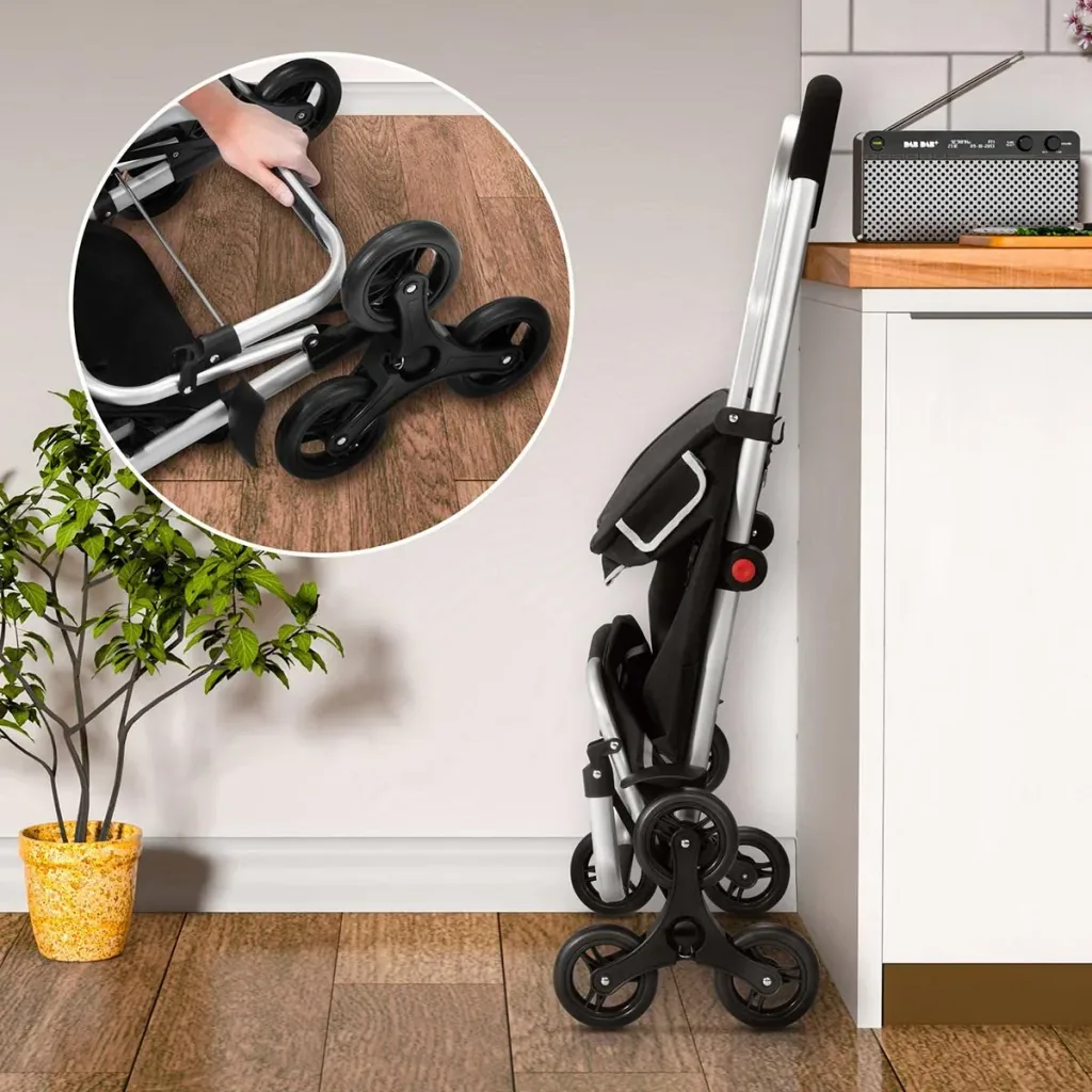 Shopping cart - stair climber - suitable for stairs - black