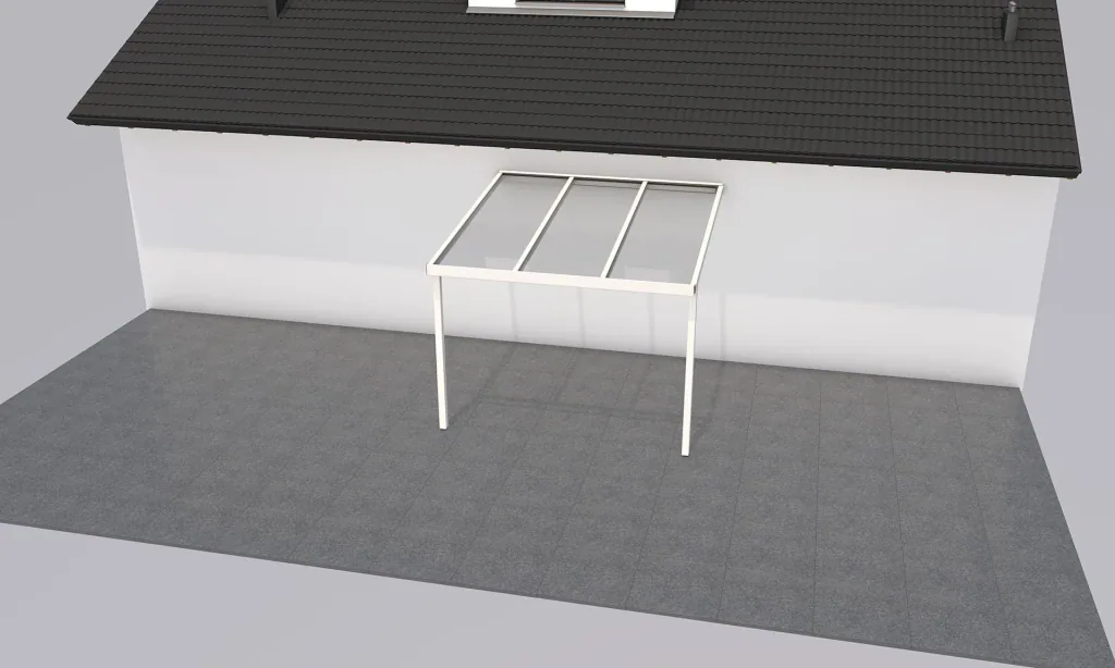 Patio roof Premium, anthracite, 3094 x 3060 mm - 10 mm laminated safety glass (VSG)