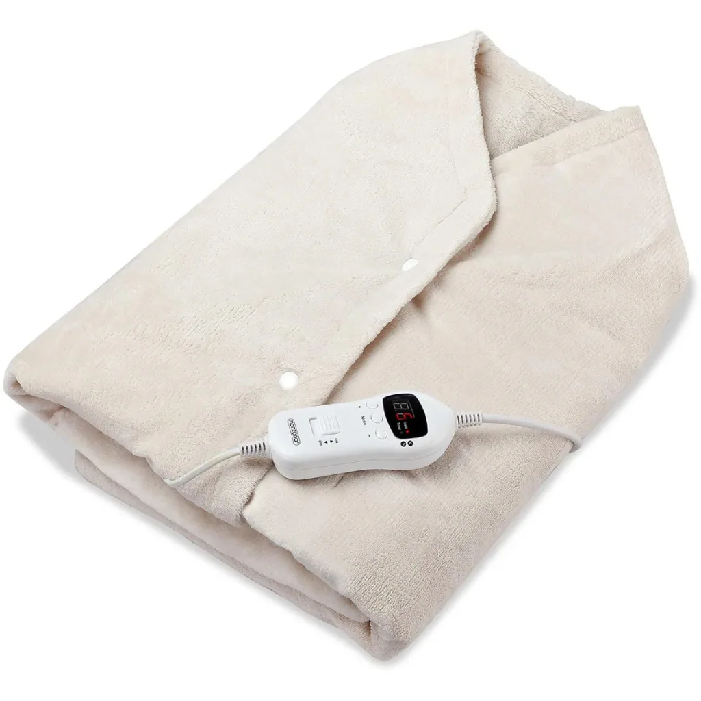 Electric blanket fleece cream 145x100cm including timer