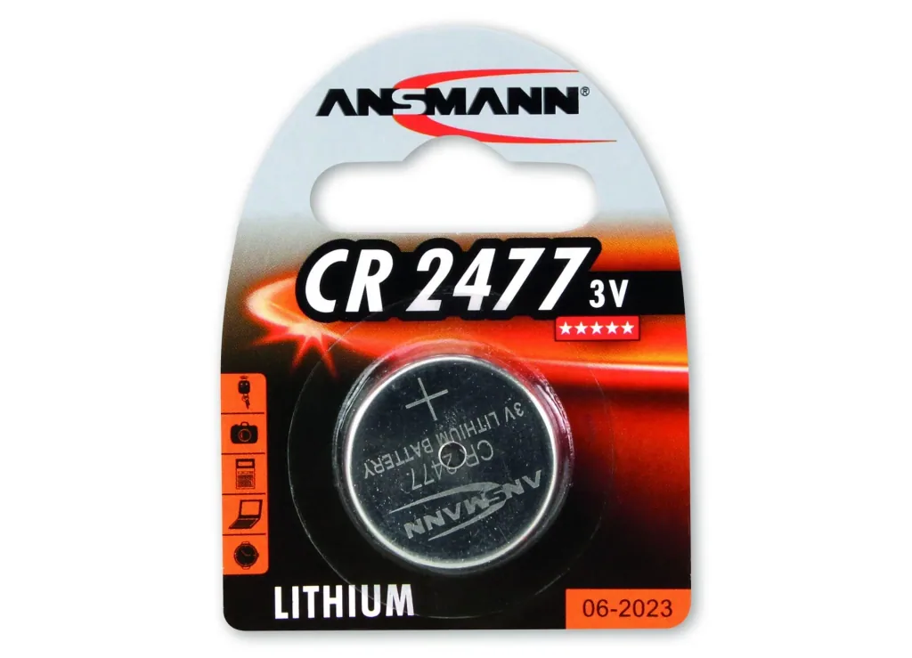 Lithium button cell CR2477, 3V - 1 piece