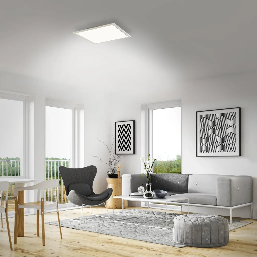 Ultra-flat LED panel, square, 29.5 cm, CCT, 18 watts, white