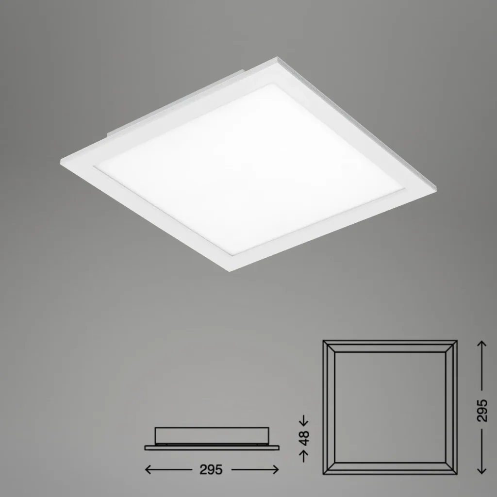 Ultra-flat LED panel, square, 29.5 cm, CCT, 18 watts, white