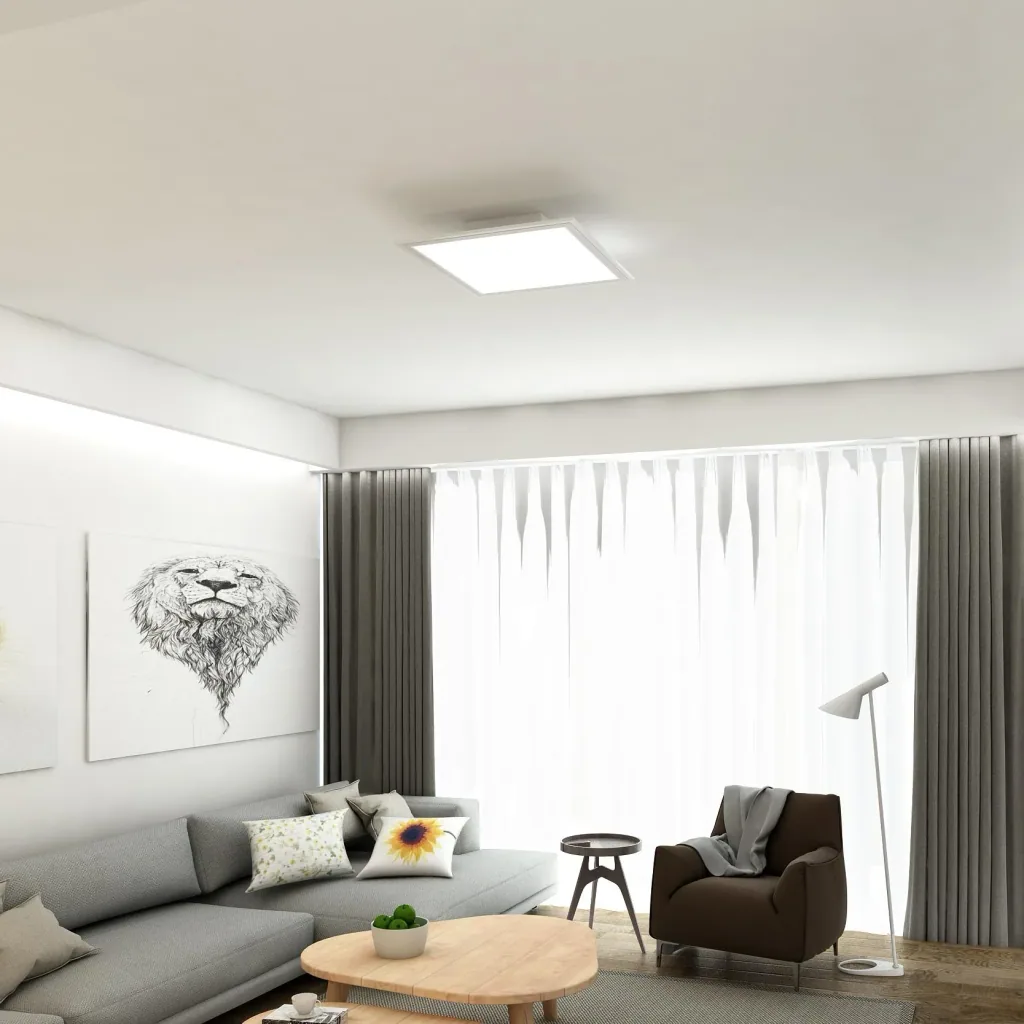 Ultra-flat LED panel, square, 29.5 cm, CCT, 18 watts, white