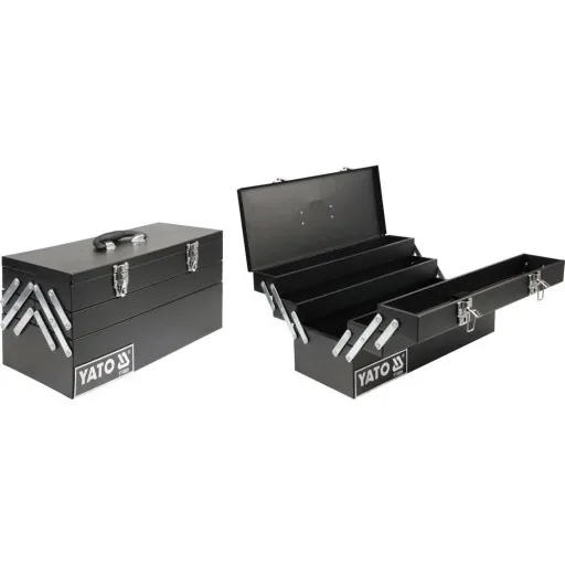 Metal folding tool box - 460x200x225 mm