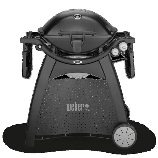 Gas grill Q 3200 Station, Black, with heat shield and roasting rack