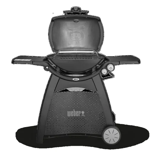 Gas grill Q 3200 Station, Black, with heat shield and roasting rack