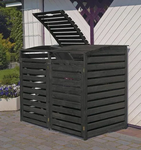 Garbage can box "Vario III" for 2 tons, anthracite