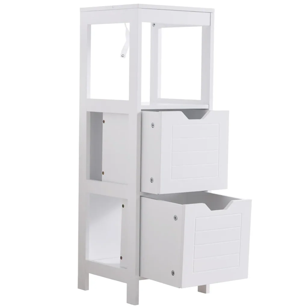 Cabinet with 2 drawers and 1 open shelf