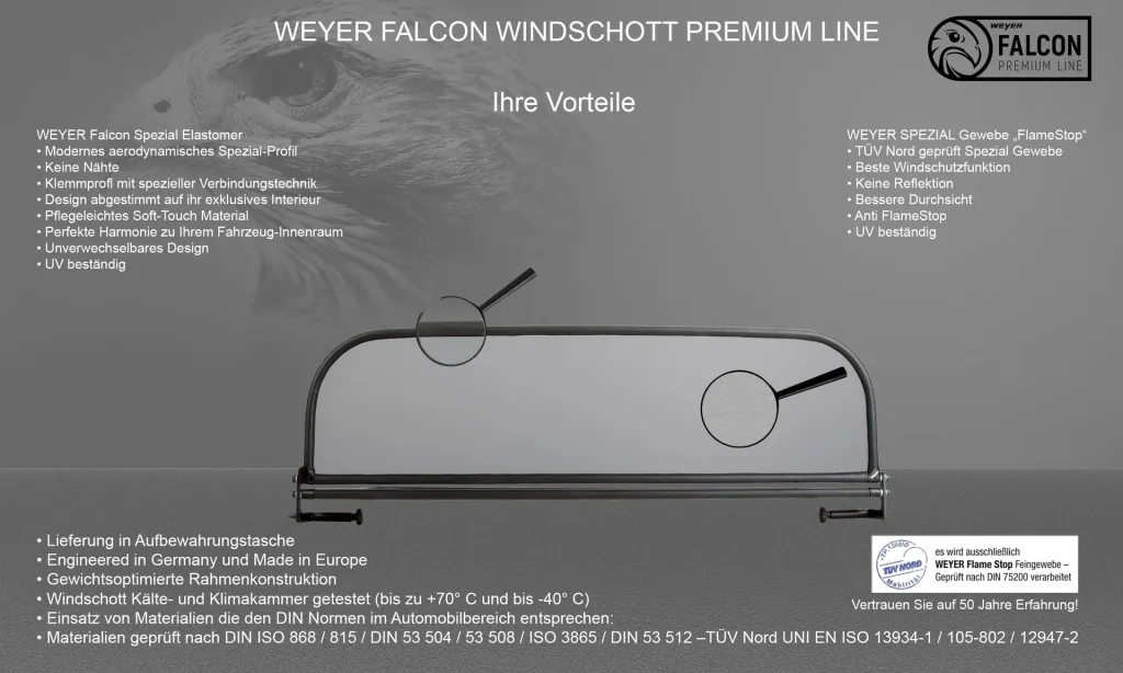 Convertible wind deflector - Premium-Line Mercedes SLK R170, built between 1995 and 2004, currently not available