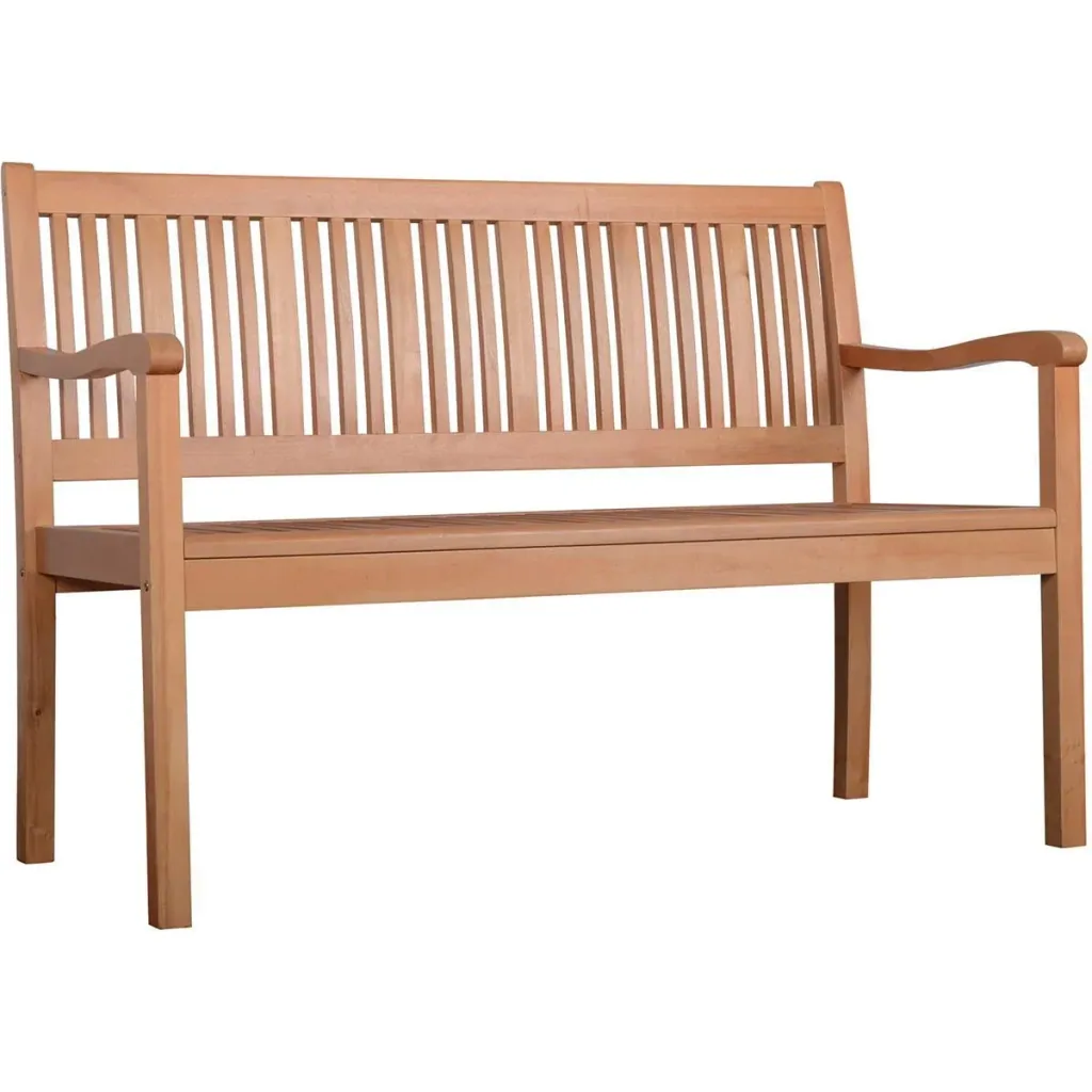 2-seater wooden garden bench 126.8 x 62 x 91.3 cm