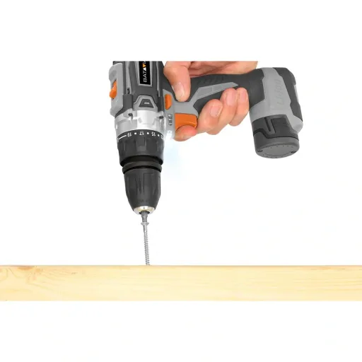 MAXXSERIES 12V LI-ION CORDLESS DRILL REMOVABLE 10MM DRILL HEAD + 1/4'' HEX INCLUDES 2x 1.5AH BATTERY