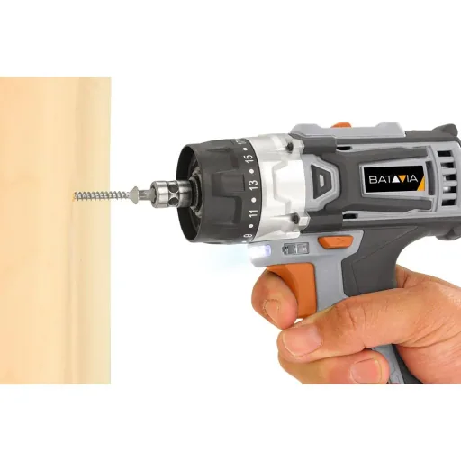 MAXXSERIES 12V LI-ION CORDLESS DRILL REMOVABLE 10MM DRILL HEAD + 1/4'' HEX INCLUDES 2x 1.5AH BATTERY