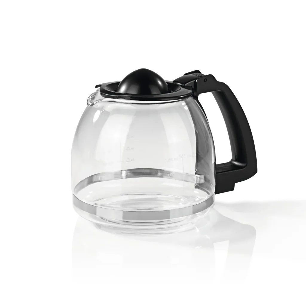 Coffee machine with grinder "Fresh-Aroma-Perfect" stainless steel, 1.25 l glass jug, 1000 W