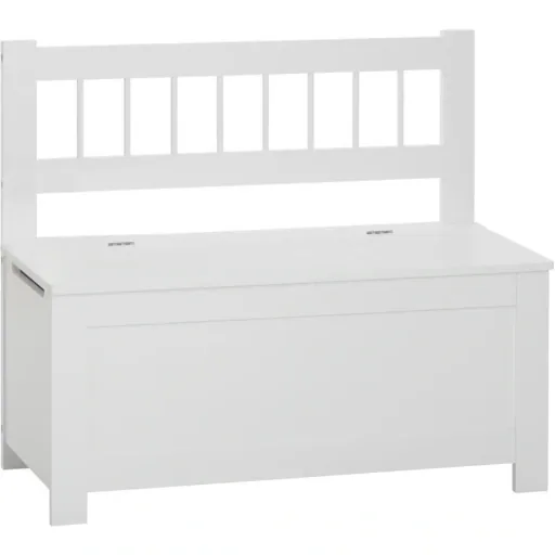 Children's bench with storage space - white - 64x74x34 cm