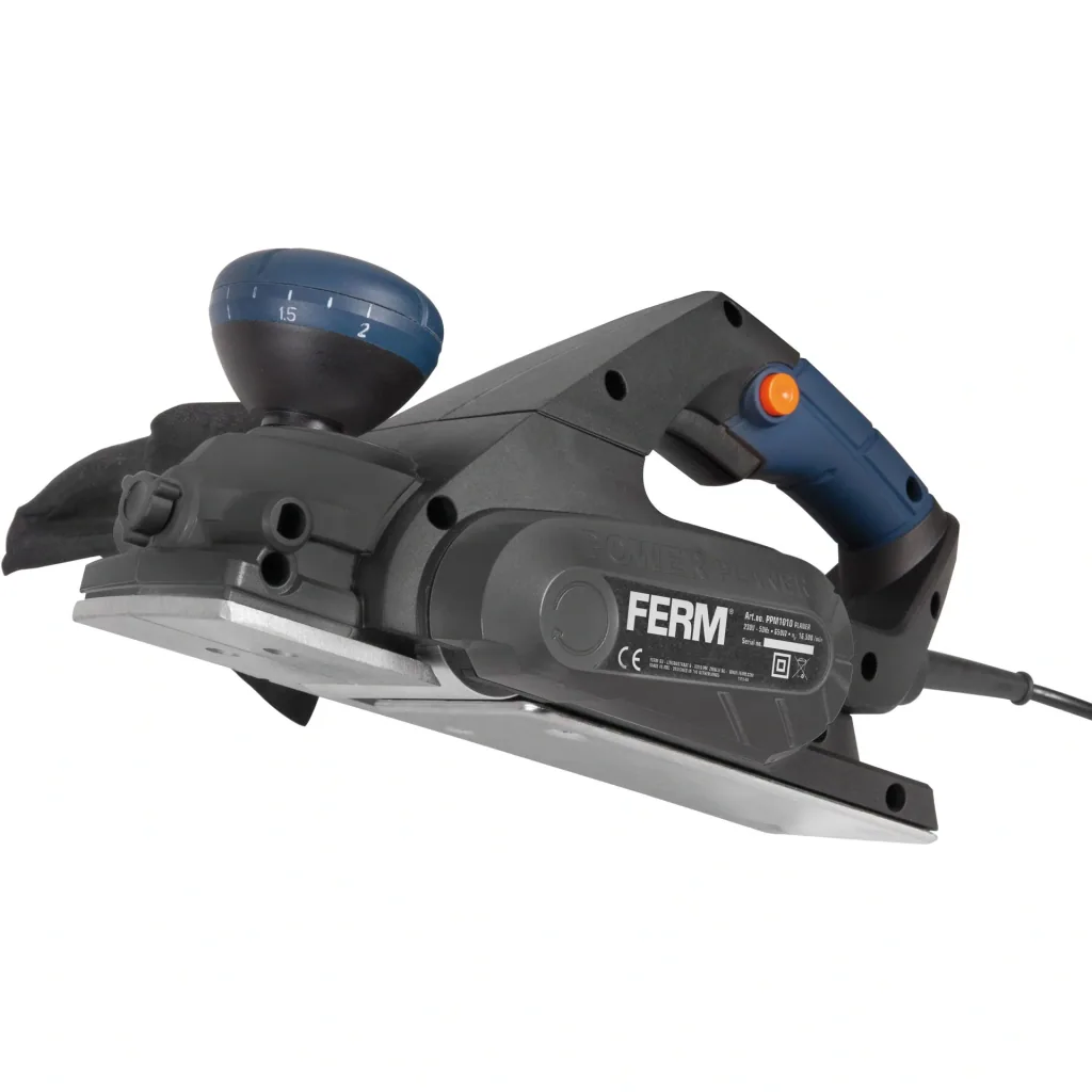 PPM1010 Electric Planer 650W - Soft Grip - 8 Adjustable Planing Depths - Reversible Planer Blades - With Parallel Guide and Dust