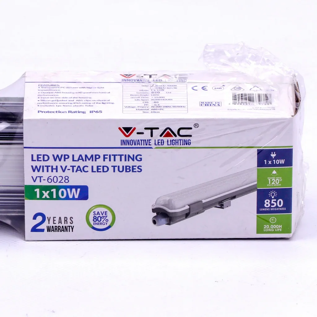 LED fluorescent lamp 60cm - 10W - 4000K - 850 lumens - IP65
