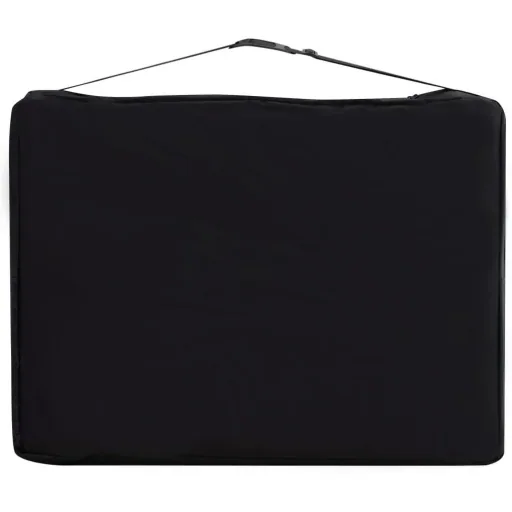 Folding massage table with 2 zones aluminum white and pink