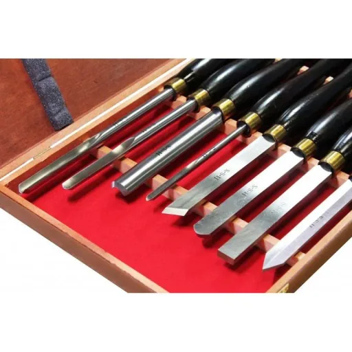 Professional turning tool set - 8 pieces - including case