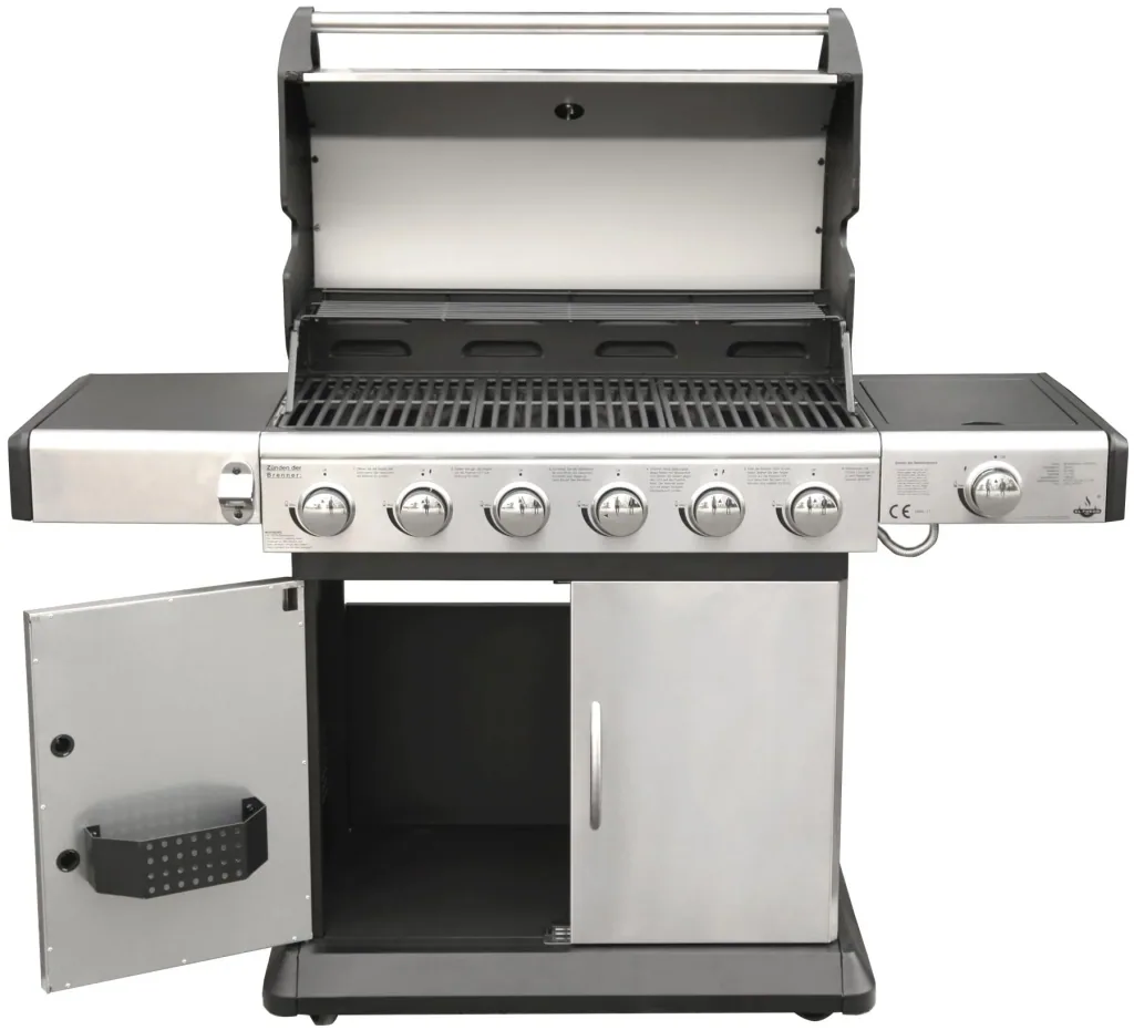 Gasgrill "Deluxe" met 6+1 branders, totaal vermogen 21,1 kW