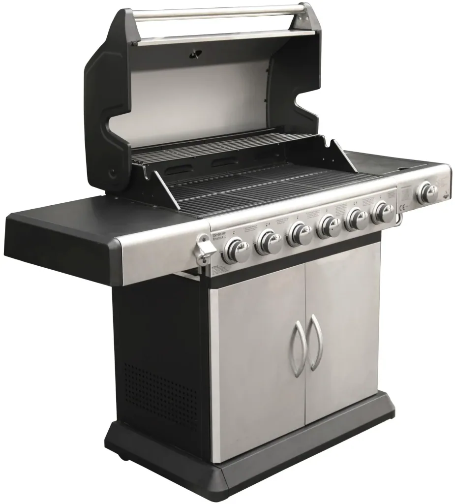 Gasgrill "Deluxe" met 6+1 branders, totaal vermogen 21,1 kW