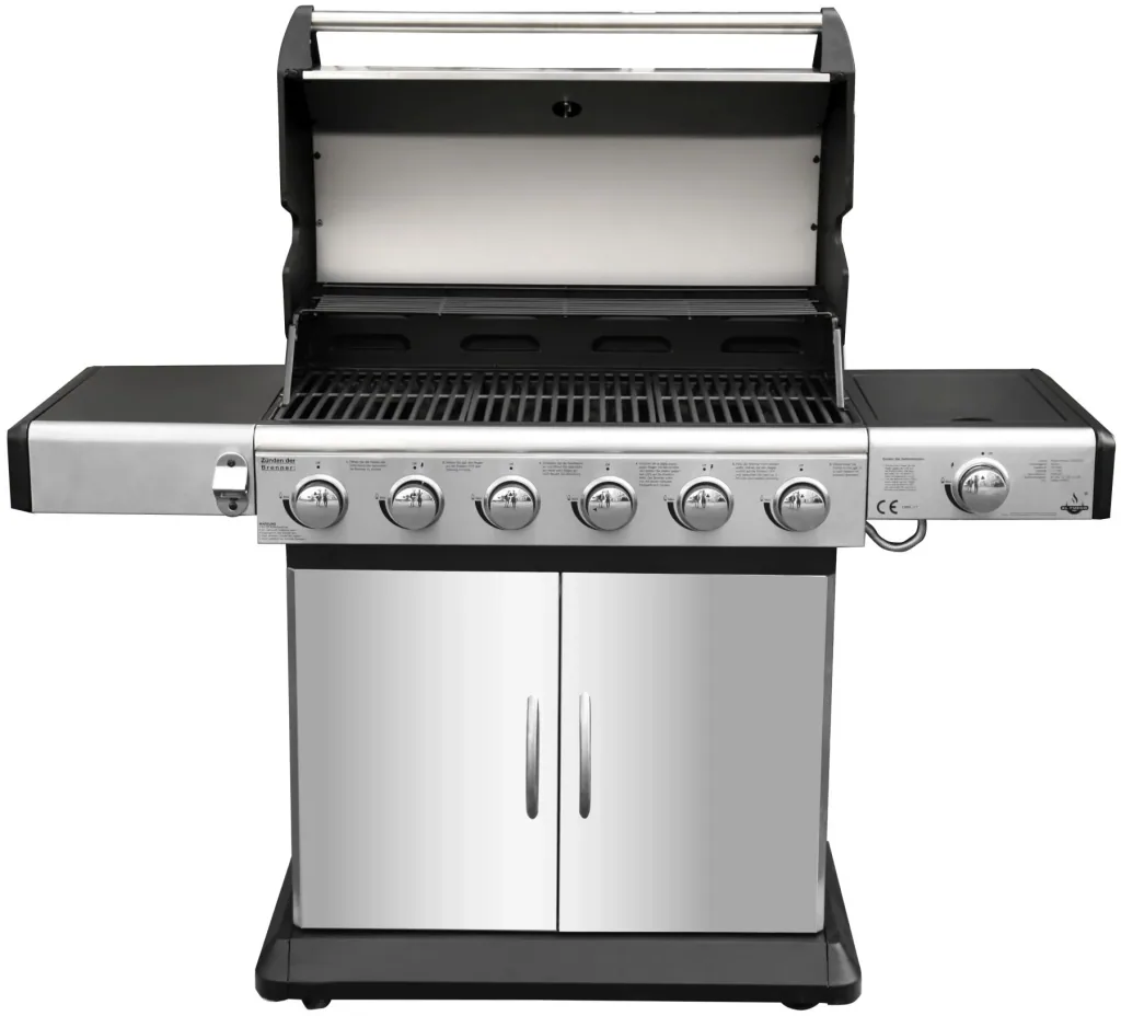 Gasgrill "Deluxe" met 6+1 branders, totaal vermogen 21,1 kW
