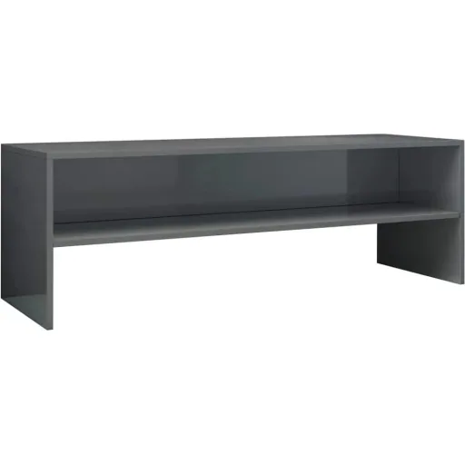 TV cabinet 120x40x40 cm chipboard high-gloss grey