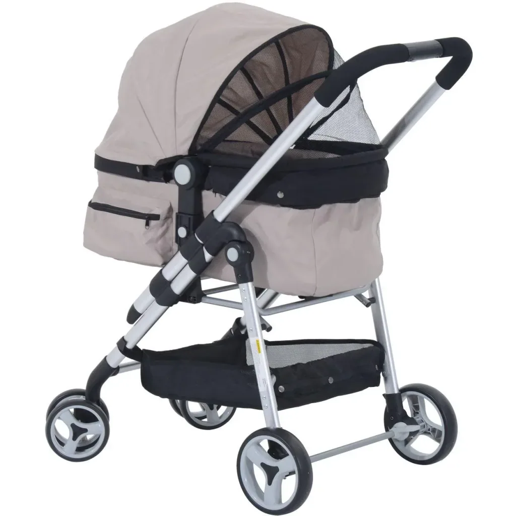 Dog buggy with sunroof grey